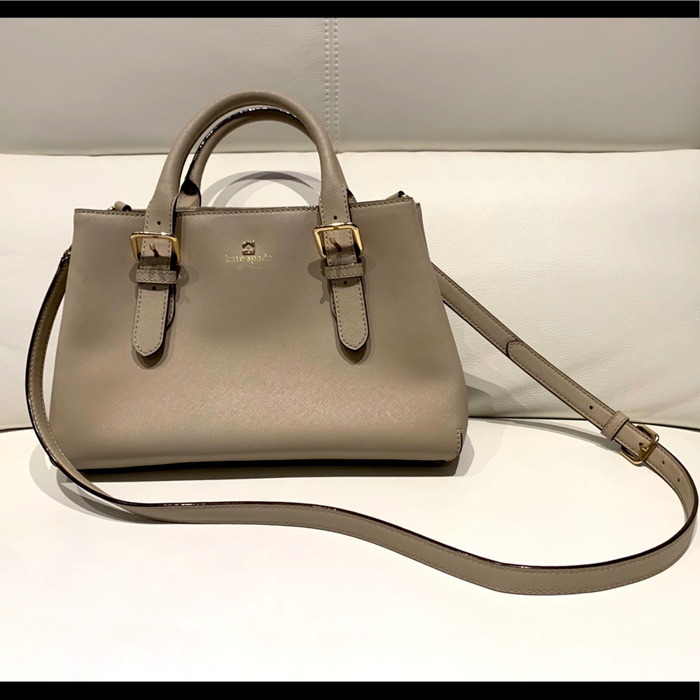 Kate Spade beige handbag with crossbody straps